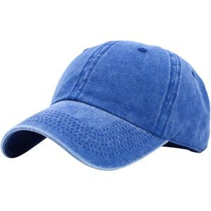 Unisex Royal Blue Pigment Dyed 100% Cotton Adjustable Classic Baseball Plain Hat